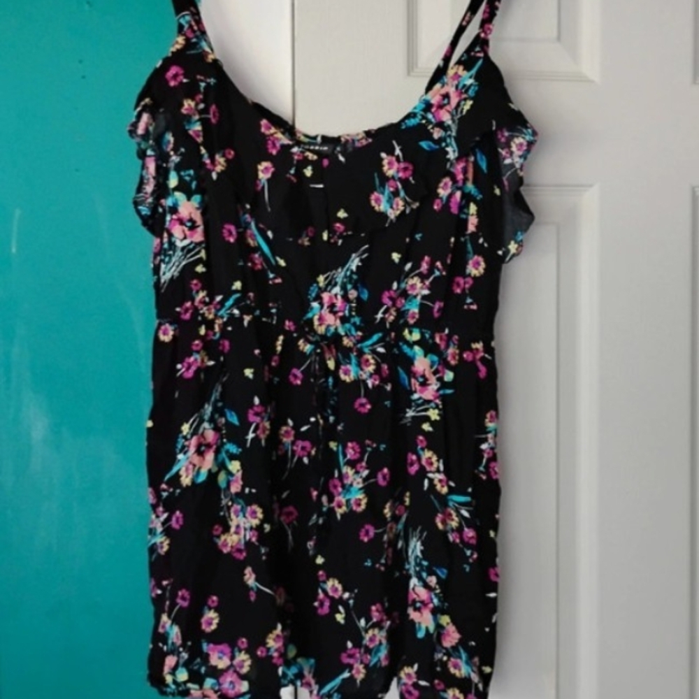 Torrid Black Floral Camisole